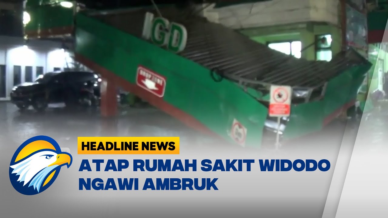 Diterjang Hujan, Atap Bangunan Rumah Sakit Widodo Ambruk