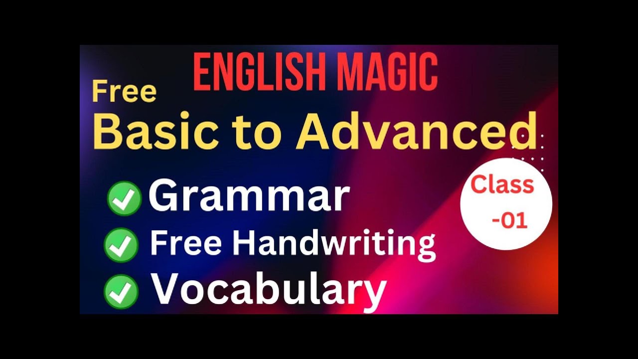 English Basic class 01 . Grammar vocabulary Free handwriting . - YouTube