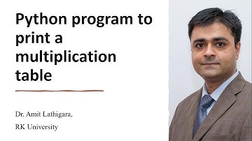 Python program to print a multiplication table