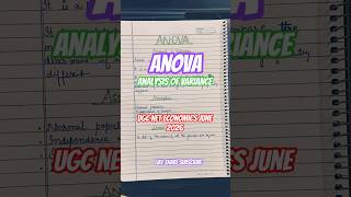 ANOVA...#ugcnet #nta #ntanet #economics #assistantprofessor #exam #net #Net&amp;Jrf Mentor #june2026