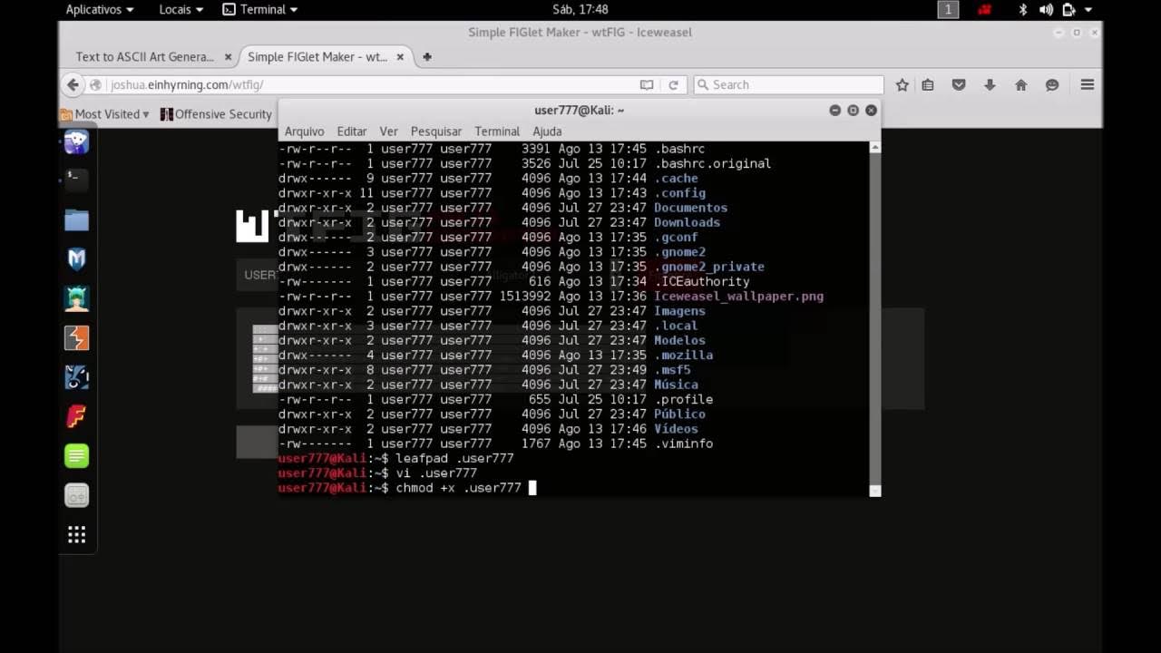 Personalizando o terminal do kali linux - YouTube