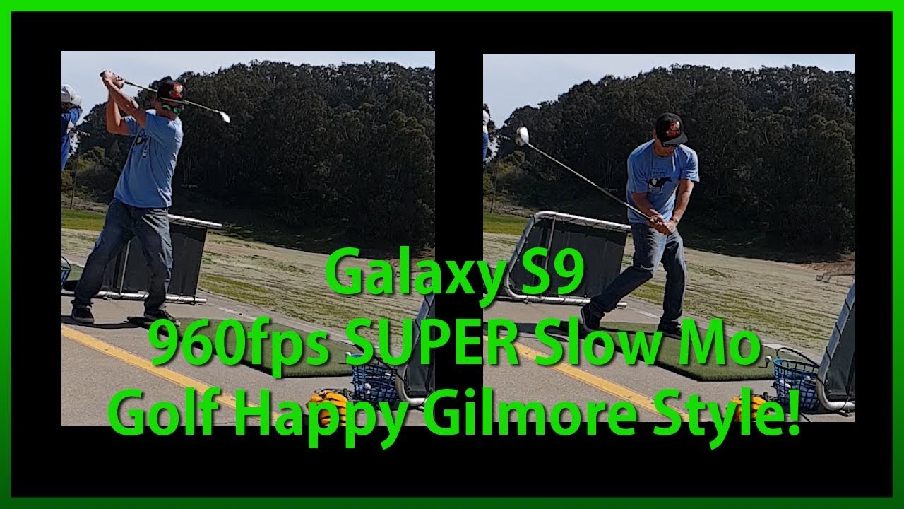 AMAZING Galaxy S9 960fps SUPER Slow Motion Golf Happy Gilmore Style