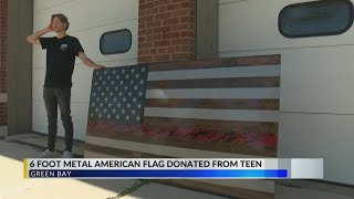 Metal american flag