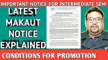MAKAUT| IMPORTANT NOTICE FOR INTERMEDIATE AND FINAL SEMESTER STUDENTS