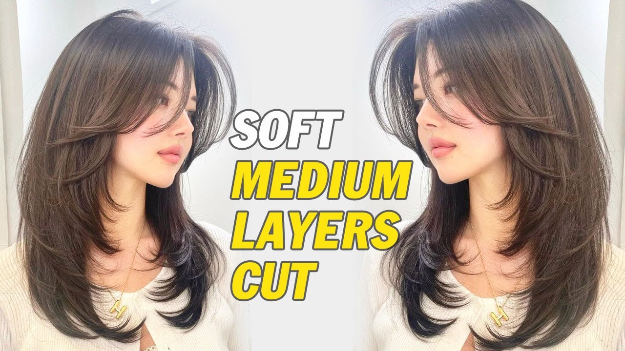 Soft Long to Medium Layers | Professional Medium Length Layered Haircut Tutorial (Step-by-Step)
