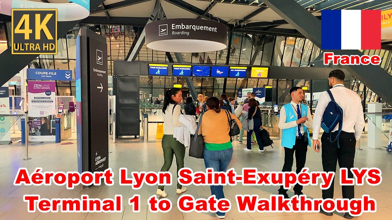 Aéroport de Lyon Saint-Exupéry Terminal 1 4K 2025 ✈️ 🇫🇷 Walkthrough LYS VLOG Terminal 1 au Gate