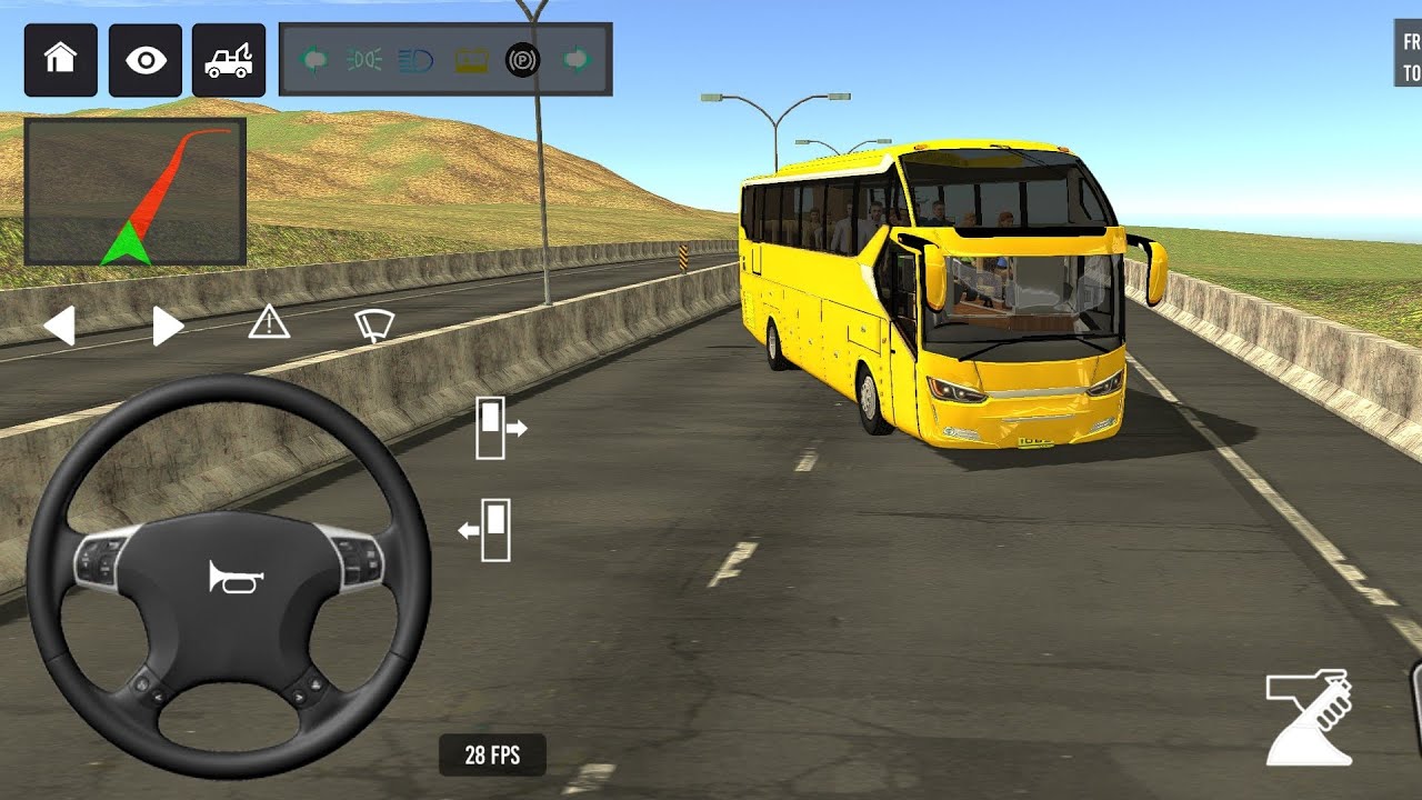 Euro Bus Driving Game Public Transportation 2024 -  Indonesia Bus Simulator Android Gameplay 