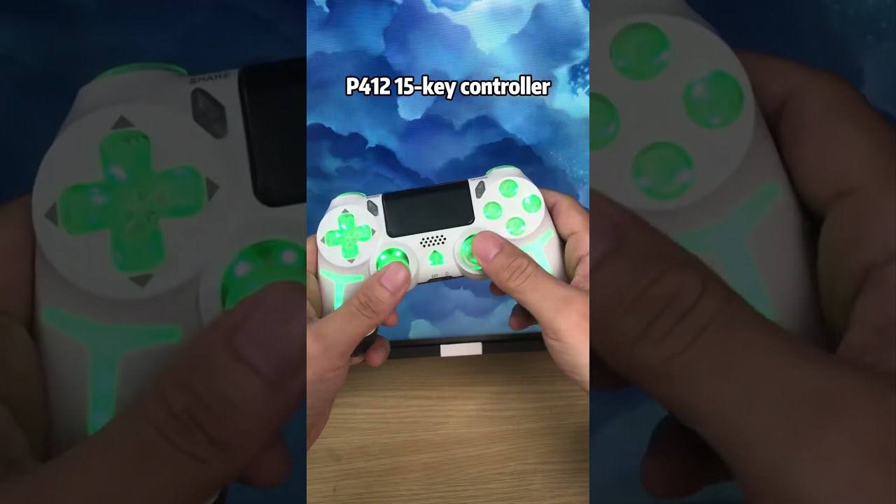 GAMINJA RGB Light Wireless Game Controller For PS4 PS3 Console