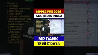 Madhya Pradesh SDG Ranking &amp; Goal-wise Scores| MPPSC Unit-6 Special #mpgk #mpexamswallah #mppsc2026