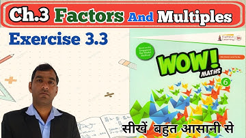 CLASS 6 EXERCISE 3.3 WOW MATHS SOLUTION