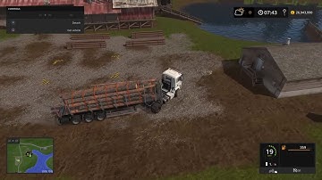 Farming simulator 17 selling logs Gameplay PS4