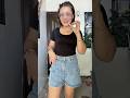 6-Pocket Cargo Denim Shorts high waist