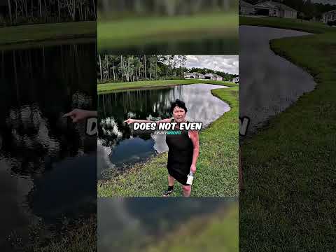 Karen Refuses to Remove Dangerous Alligator 😳Creds:@dnaoutdoors121