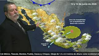 12 de junio de 2026 Pronóstico del tiempo. Vespertino.