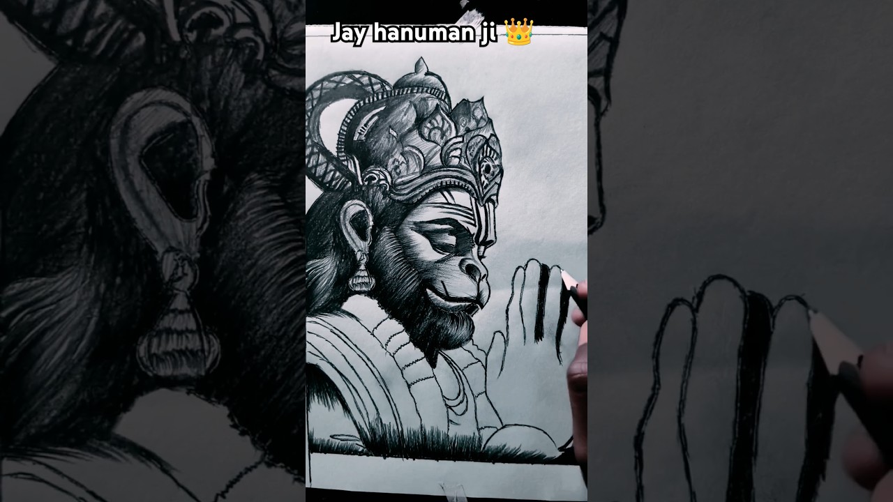 Hanuman ji drawing tutorial 👑 