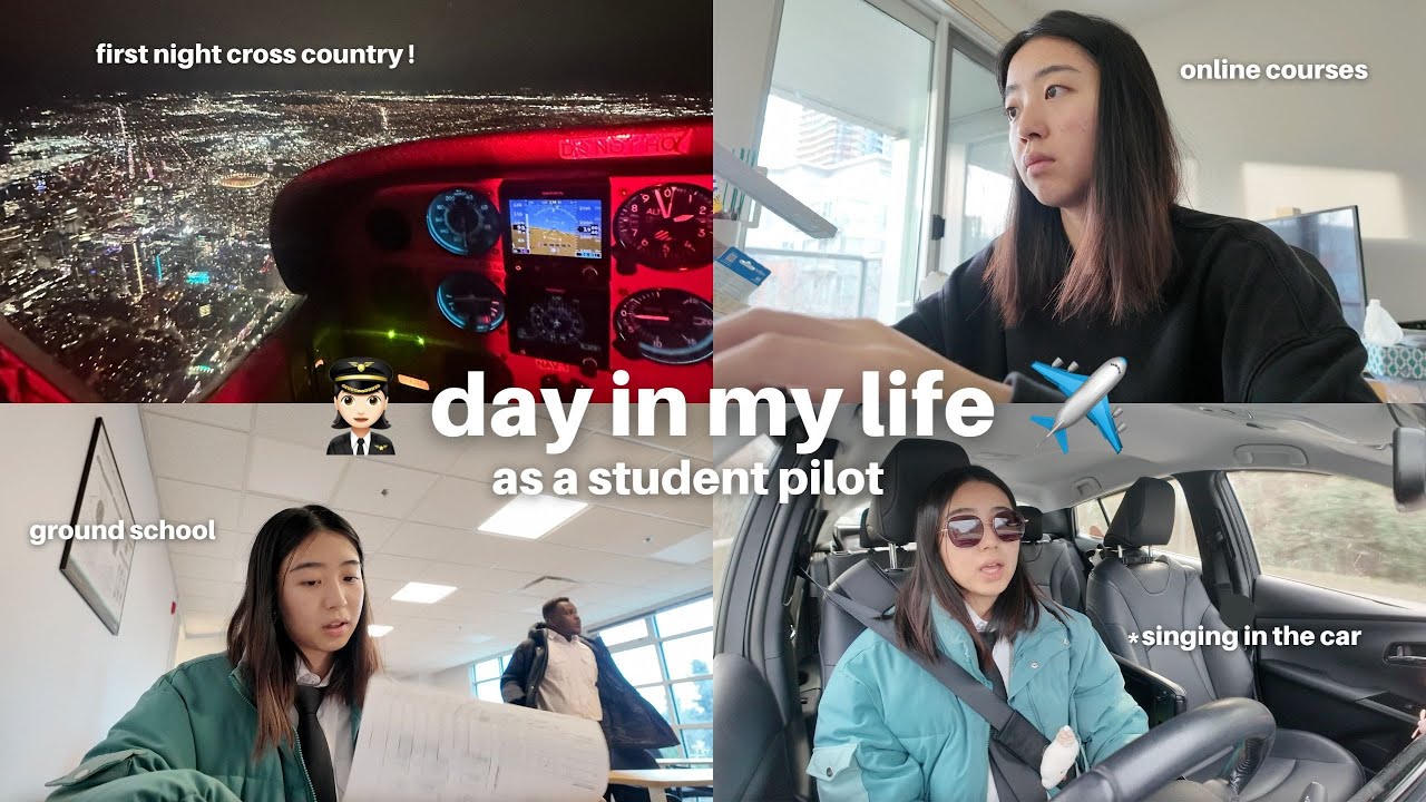 student pilot diaries ️: day in my life, first night cross country ...