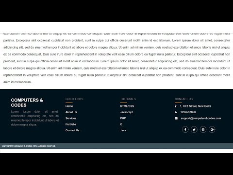 How to make Responsive Footer using Html and Css | Computer Conversation