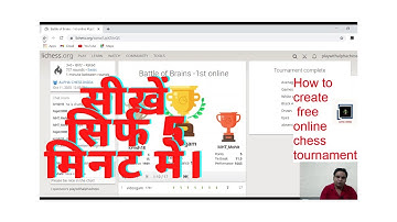 How to organize free online chess tournament on Lichess.org (सीखें सिर्फ 5 मिनट में।)