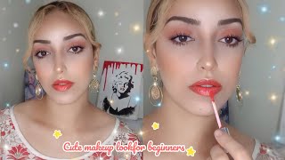 Easy glowy summer makeup for beginners | أسهل مكياج صيفي للمبتدئات