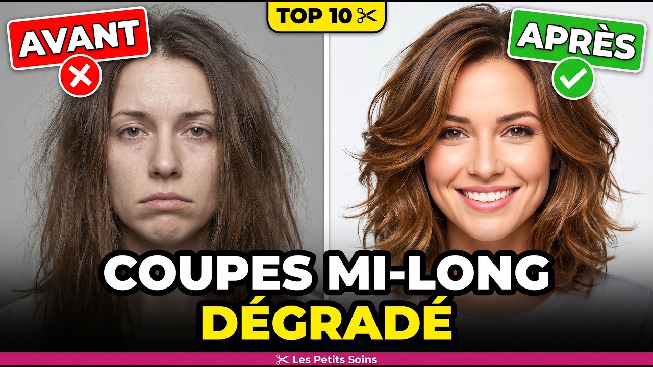 Avant/Après Choc : 10 Coupes Mi-Long Dégradé pour Femme