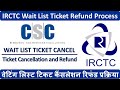 वेटिंग लिस्ट टिकट कन्फर्म नहीं होने पर रिफंड कैसे प्राप्त करें | refund of Wait list ticket not conf