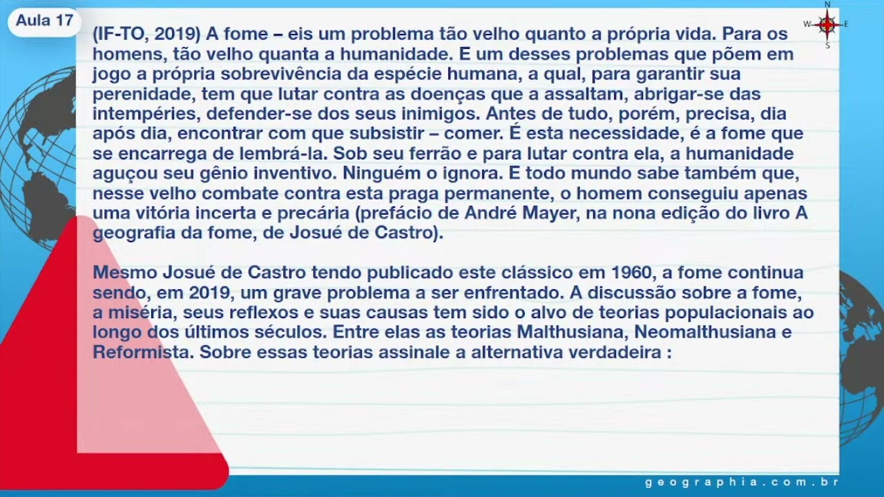Questões Comentadas (tópico 29 e 30) - GEOGRAFIA | SEEMG 2023 | FGV