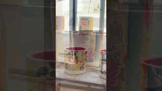 Rejuvenated Traditional Pottery With Decoupage Technique pottery decoupage vintage handmade