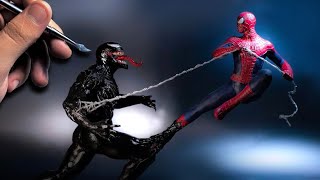 Sculpting VENOM vs The Amazing Spider-Man Timelapse