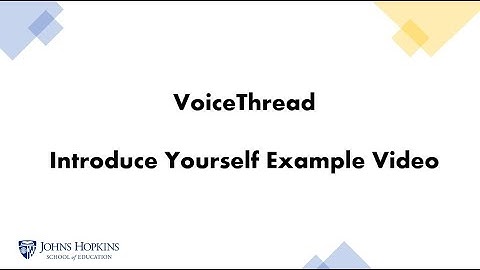 Introduction example using VoiceThread