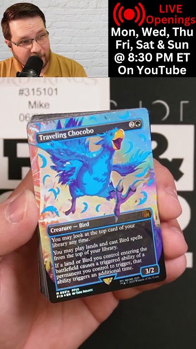 Neon Ink BLUE Traveling Chocobo - Final Fantasy Collector Booster Pack Opening