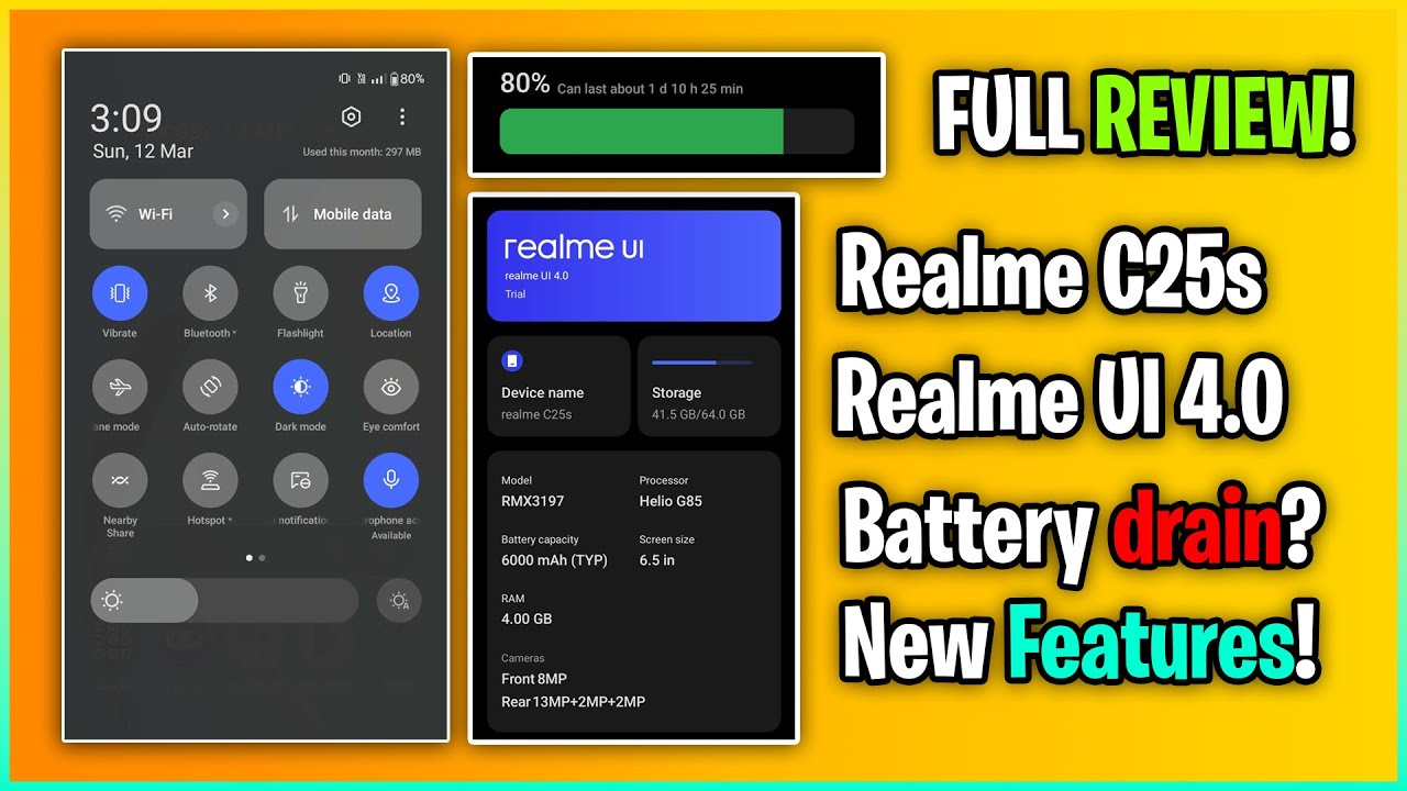 Realme C25s Full Review on Realme UI 4.0 | Android 13 | Battery | New update F.09