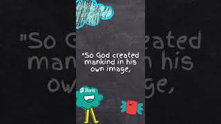 Genesis 1:27 Easy Bible Memory Verse Cute Reading by Kids Creation