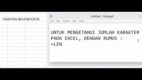 HITUNG JUMLAH KARAKTER| LEN EXCEL #microsoftoffice