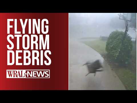 Viewers share incredible video of storms rapidly intensifying, sending debris flying