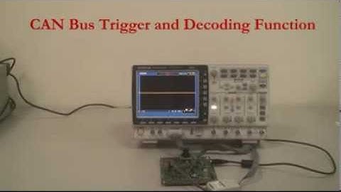 GW Instek GDS-2000A Oscilloscope CAN bus trigger and decoding demonstration