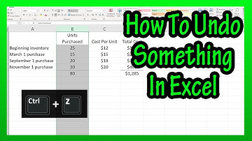 How To Undo Something In Excel Explained - How To Use Undo For Mistakes In Excel