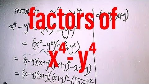 how to factorize x^4-y^4