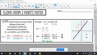 Slope from 2 Points notes