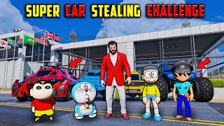 Shinchan 😂 Super Cars Stealing Challenge 😁🥳In GTA5 Full Fun #gta5 #rampageboy #bommalu