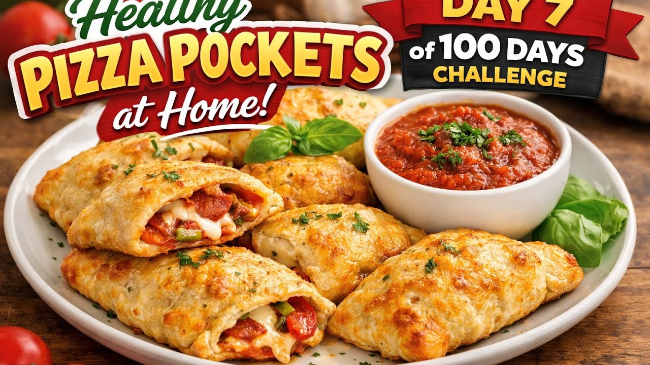 Healthy Pizza Pockets 🥙 | Day 7 – 100 Days Weight Loss Challenge