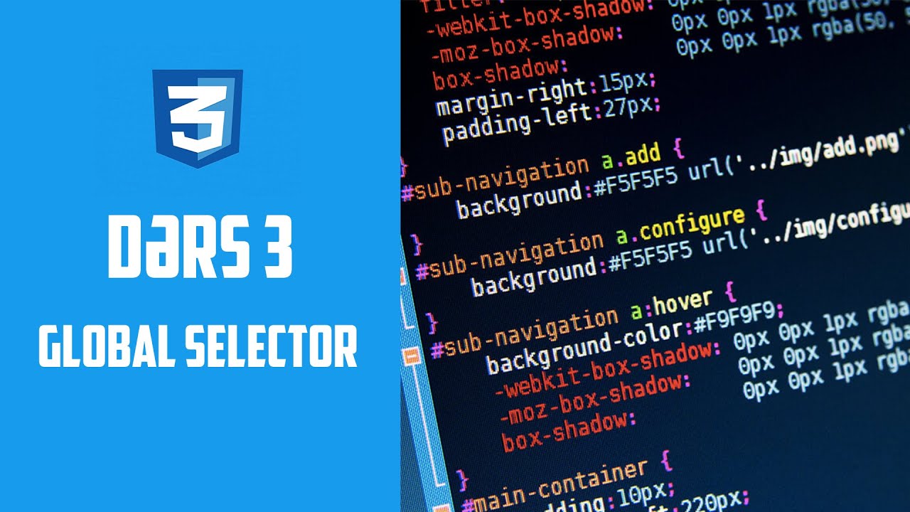 CSS Dərsləri | Global Selector - YouTube