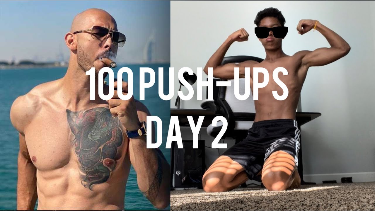 100 push-ups everyday until Andrew Tate notices me. (Credit to Harrowk) Day 2
