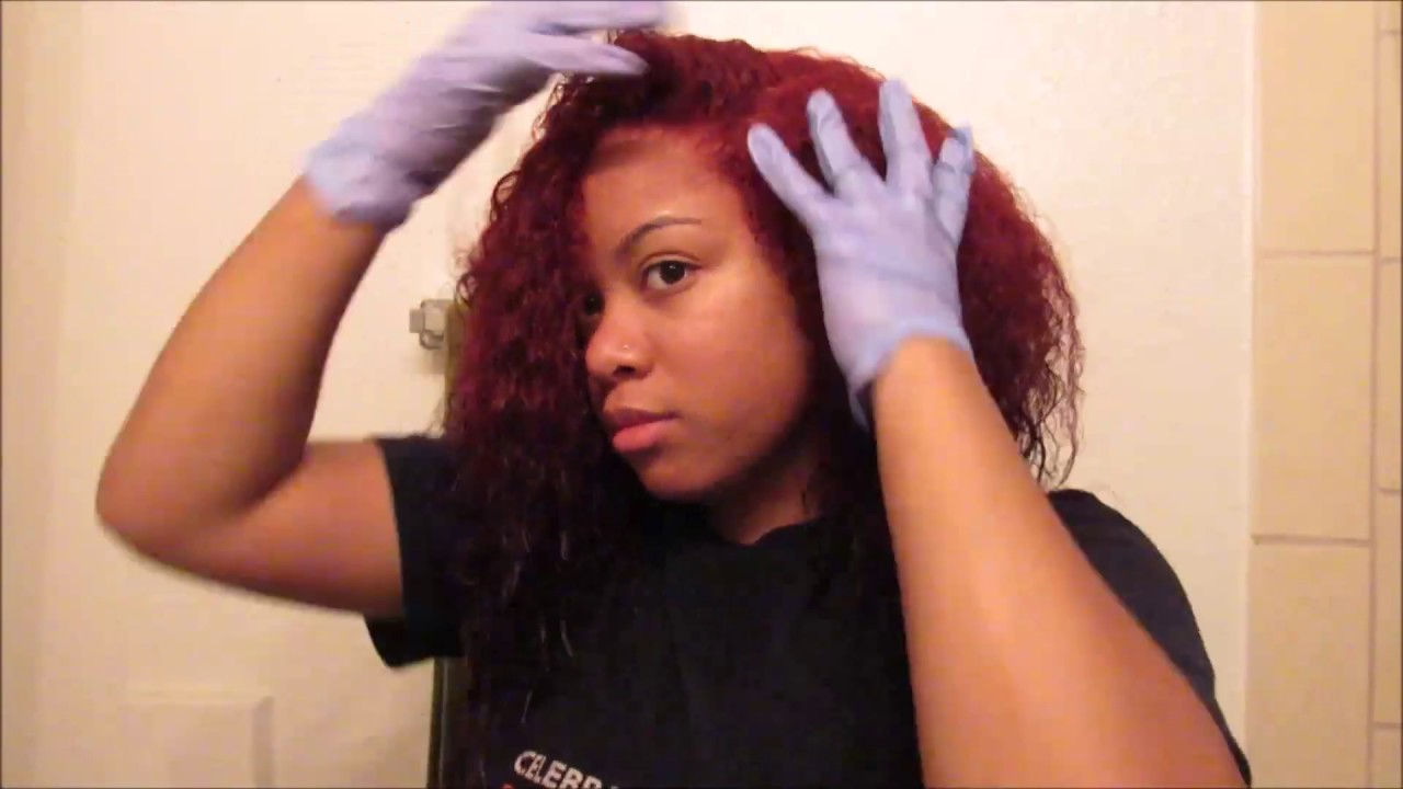 How to dye your hair burgundy using ion color brilliance (light burgundy  brown) - YouTube