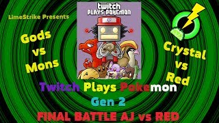 Twitch plays pokemon crystal vs red (final battle!)
