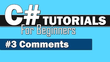 C# Tutorial for Beginners #3 - Comments
