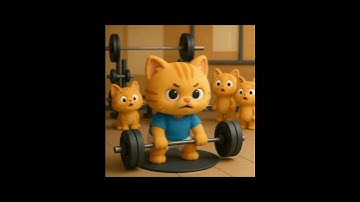 Bullied cat work hard for his body transformation #cat #happy #animation #catvideos #viralshorts