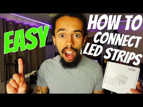 Video: Hvordan Tilsluttes LED -strip? Hvordan Tilsluttes To Bånd Korrekt Med Og Uden Lodning? Tilslutning Af Et Diodebånd Til 220 V