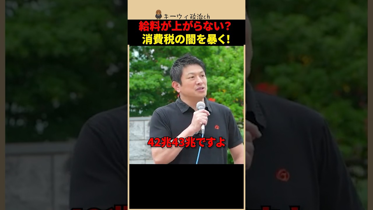 【消費税の闇】なぜ税金が上がっても給料は上がらないのか？ #shorts #参政党 #神谷宗幣