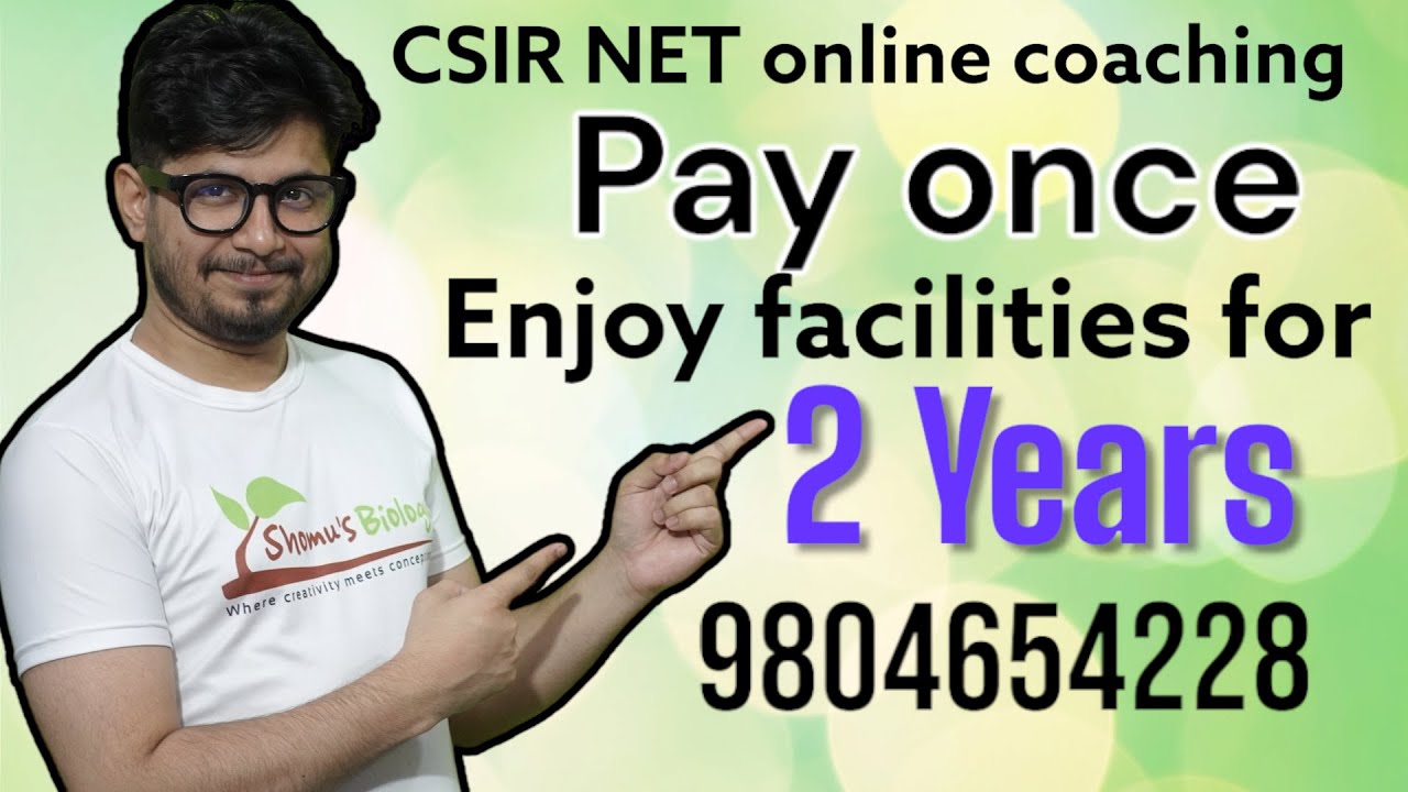 CSIR NET life science online coaching from Shomu's Biology - YouTube