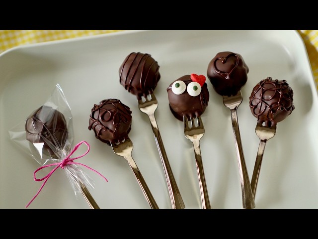 I made OREO Chocolate Balls (3 ingredients, No Talking) 材料3つでオレオチョコボールロリポップ